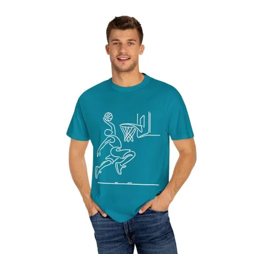 Unisex Basketball Outline T-shirt - Sporty Graphic Tee for Athletes - Image 15