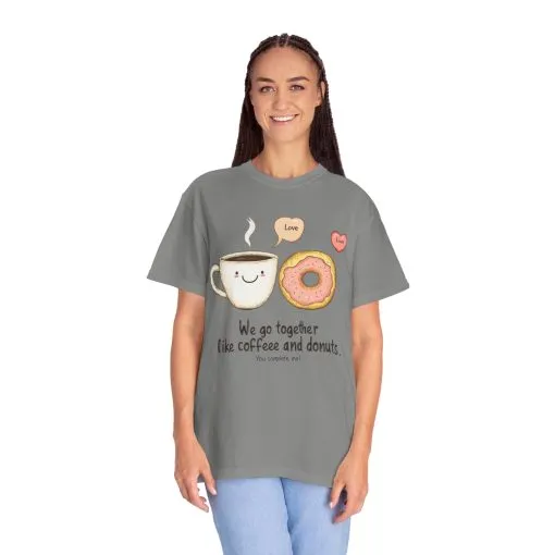 Coffee and Donuts Love Unisex T-Shirt | Cute Foodie Gift | Perfect for Valentine's Day & Everyday Wear - Image 23