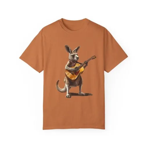 Funny Kangaroo Playing Guitar Unisex T-shirt - Image 17