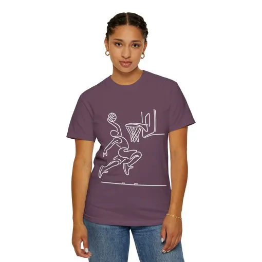 Unisex Basketball Outline T-shirt - Sporty Graphic Tee for Athletes - Image 32
