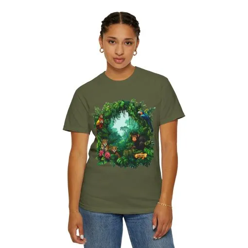 Tropical Jungle Animal T-Shirt | Unisex Garment-Dyed Tee for Nature Lovers - Image 8