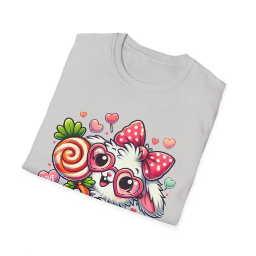 Cute Bunny Love Unisex Softstyle T-Shirt - Perfect for Valentine's Day and Spring Celebrations - Image 18