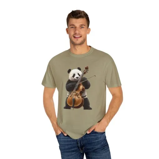 Cute Panda Playing Cello Unisex T-Shirt - Funny Animal Graphic Tee - Image 15