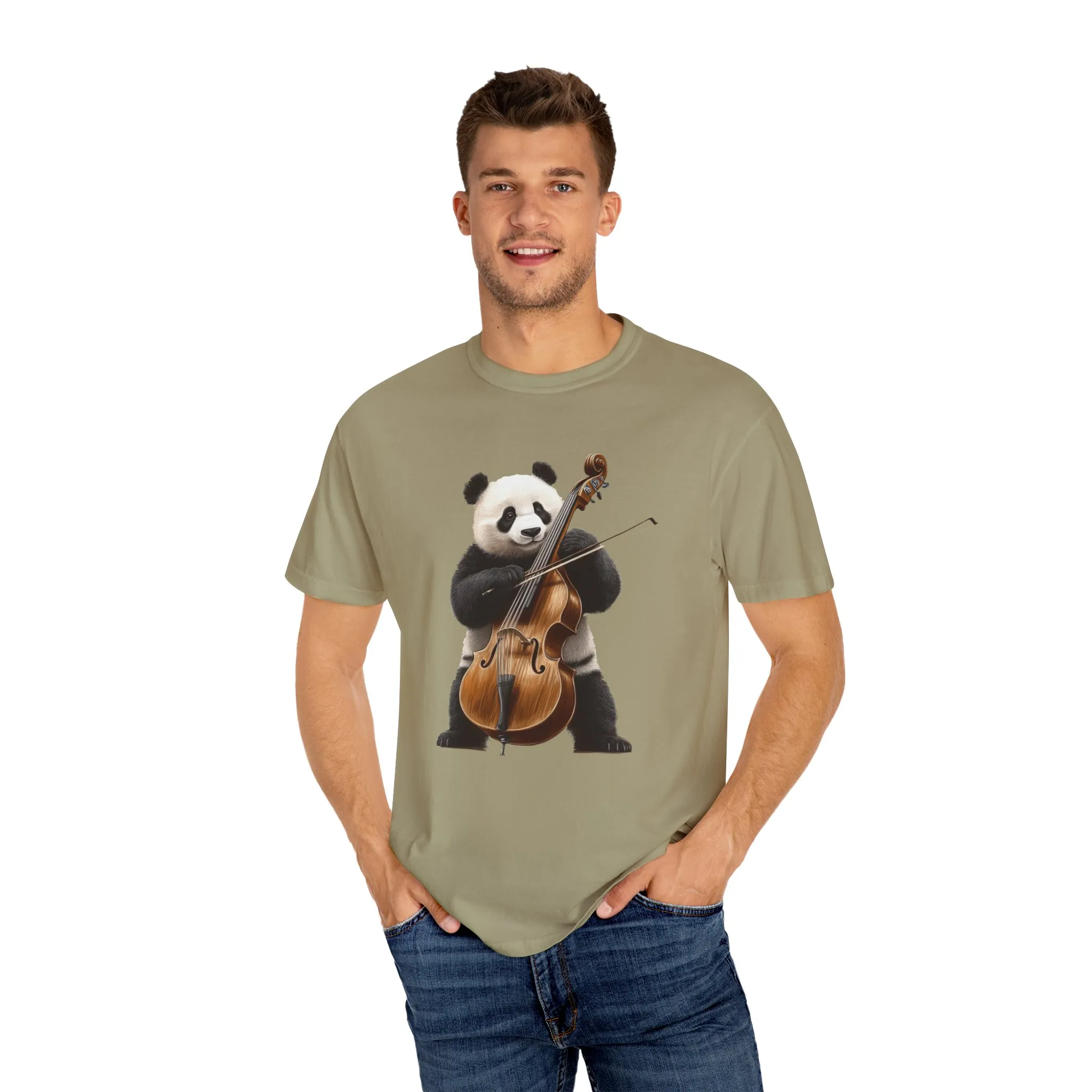 Cute Panda Playing Cello Unisex T-Shirt - Funny Animal Graphic Tee - Image 15