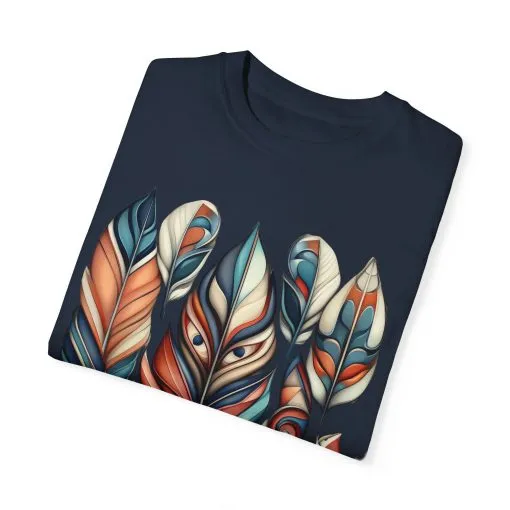 Bohemian Feathers Unisex T-Shirt - Artistic Nature Design - Image 62