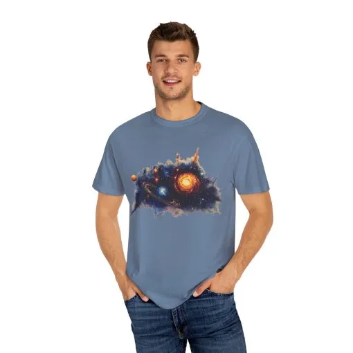 Cosmic Adventure Unisex Garment-Dyed T-Shirt - Space-Themed Graphic Tee - Image 15