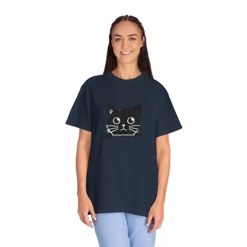 Cute Cat Design Unisex Garment-Dyed T-Shirt - Perfect for Animal Lovers - Image 21