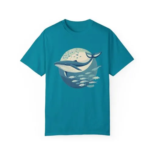 Whale Watching Unisex Garment-Dyed T-Shirt | Ocean Lover's Tee - Image 9