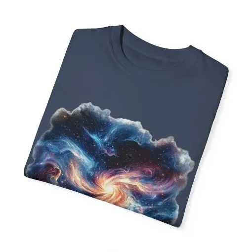 Cosmic Swirl Unisex Garment-Dyed T-Shirt - Perfect for Dreamers and Star Gazers - Image 14