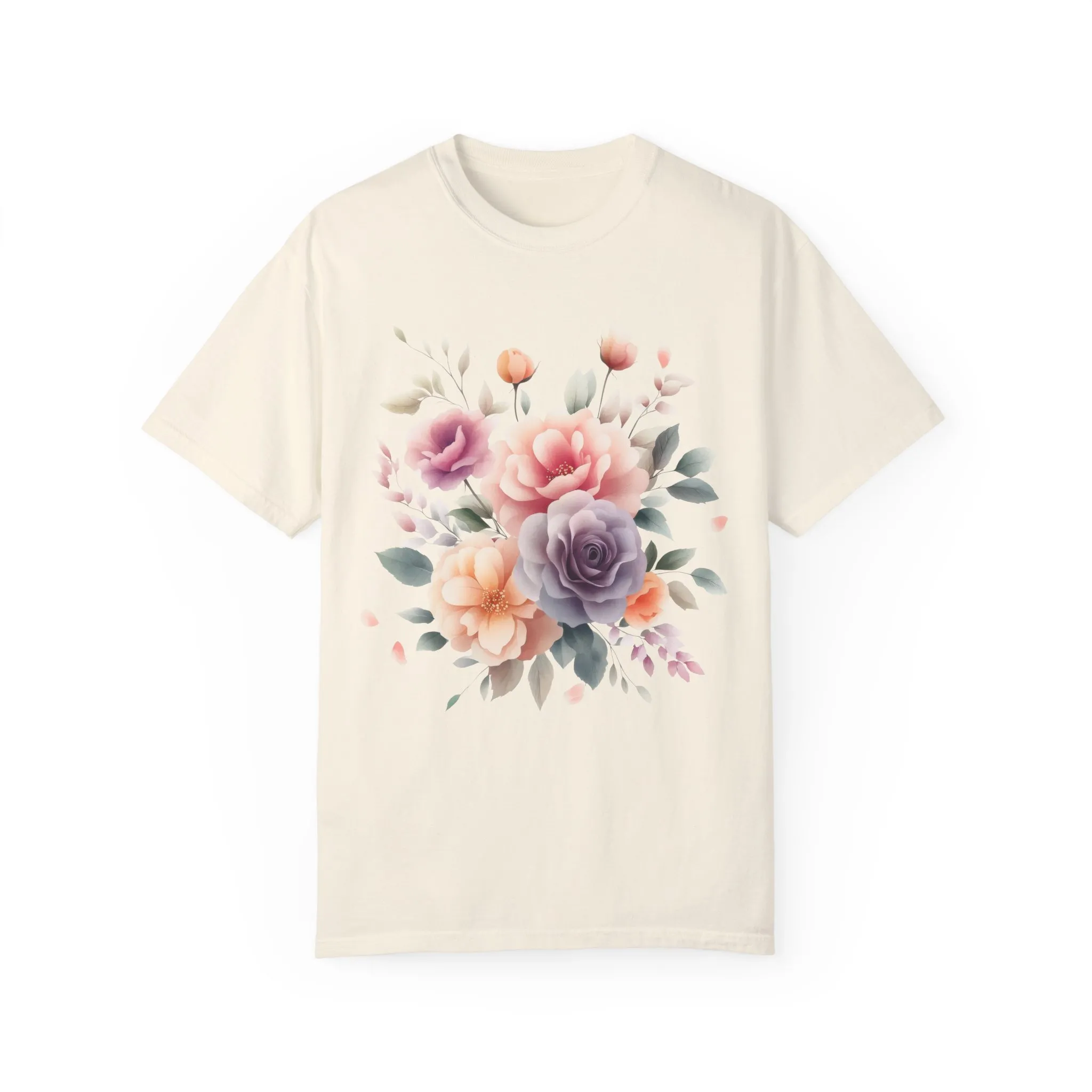 Floral Garden Unisex Garment-Dyed T-Shirt | Soft and Stylish Tee for Spring and Summer Occasions - Image 5