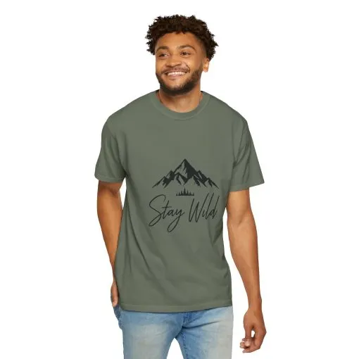 Stay Wild Unisex Garment-Dyed T-Shirt - Adventure & Nature Inspired - Image 28