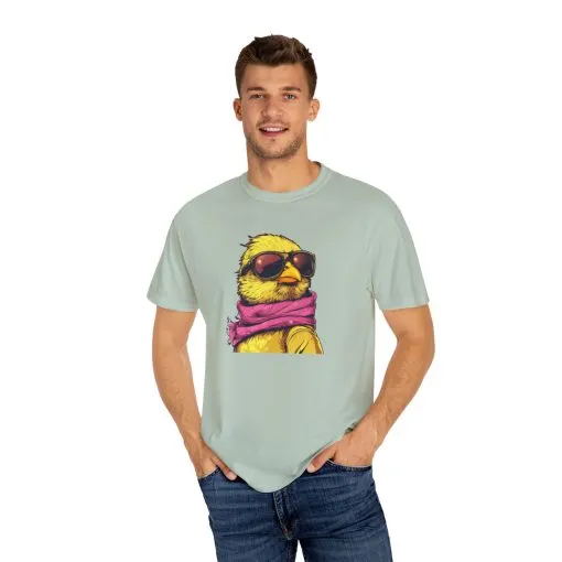 Cool Chick Unisex Garment-Dyed T-Shirt - Fun Bird Design - Image 31