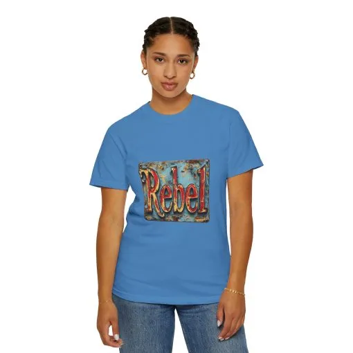 Rebel Unisex Garment-Dyed T-Shirt - Vintage Style Graphic Tee - Image 44