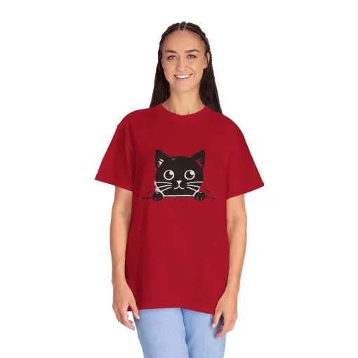 Cute Cat Design Unisex Garment-Dyed T-Shirt - Perfect for Animal Lovers - Image 33
