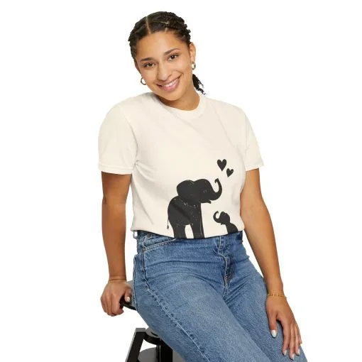 Heartwarming Elephant Love Unisex T-Shirt - Image 16