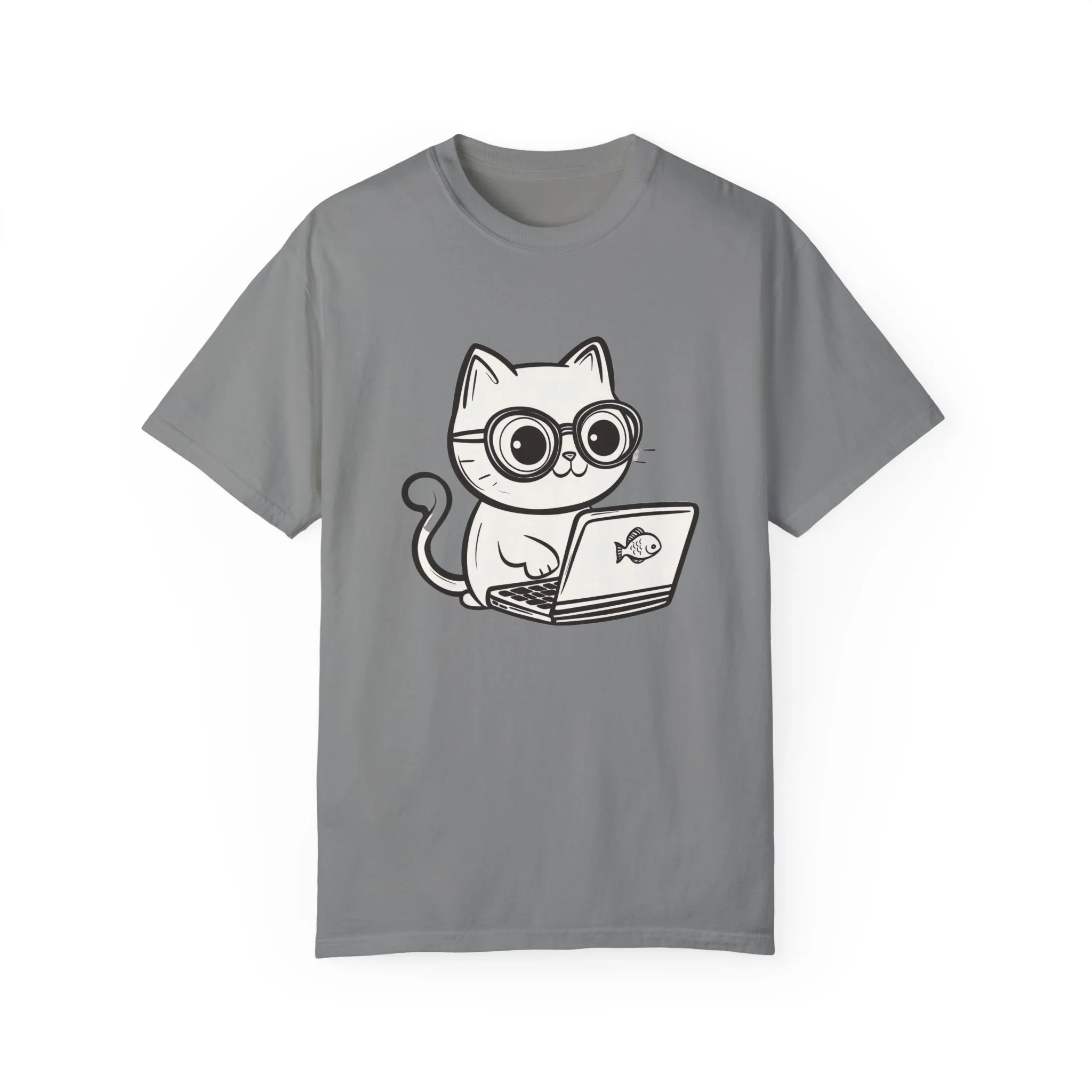 Cute Cat Gamer Unisex Garment-Dyed T-Shirt - Image 25