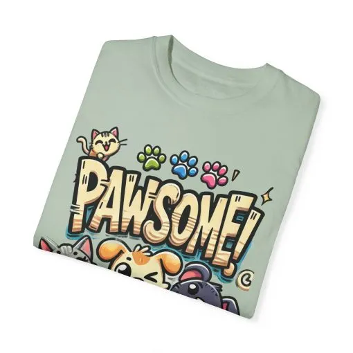 Pawsome Garment-Dyed T-Shirt for Animal Lovers - Image 34
