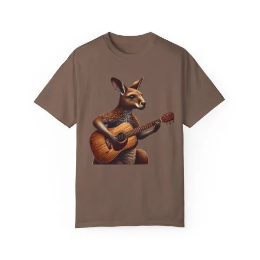 Cool Kangaroo Playing Guitar Unisex T-Shirt - Unique Gift for Music Lovers - Image 21