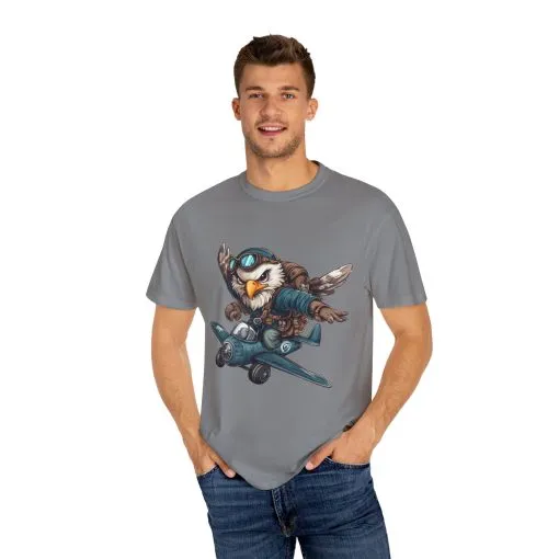 Adventure Owl Unisex Garment-Dyed T-Shirt - Perfect for Flyers and Animal Lovers - Image 15
