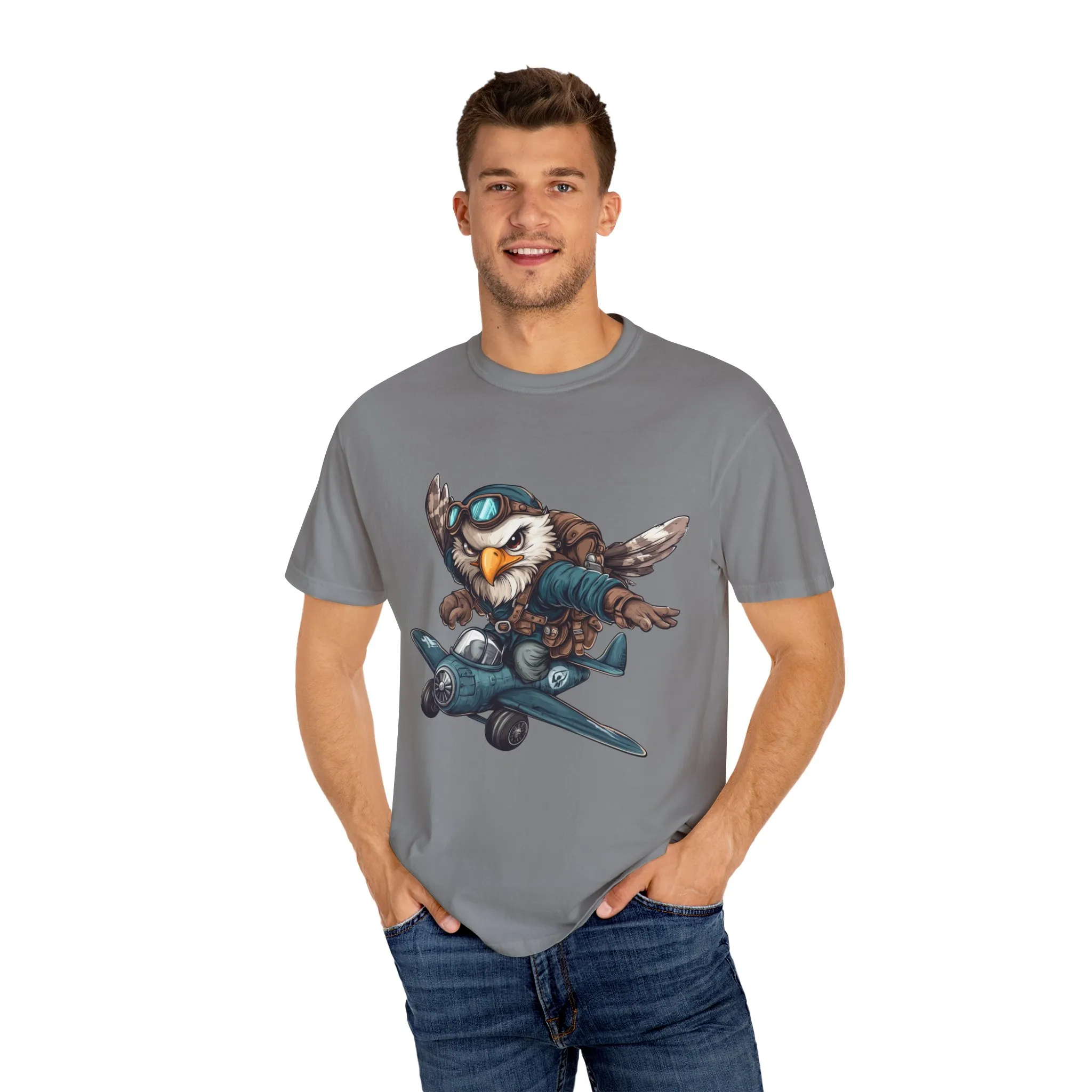 Adventure Owl Unisex Garment-Dyed T-Shirt - Perfect for Flyers and Animal Lovers - Image 15