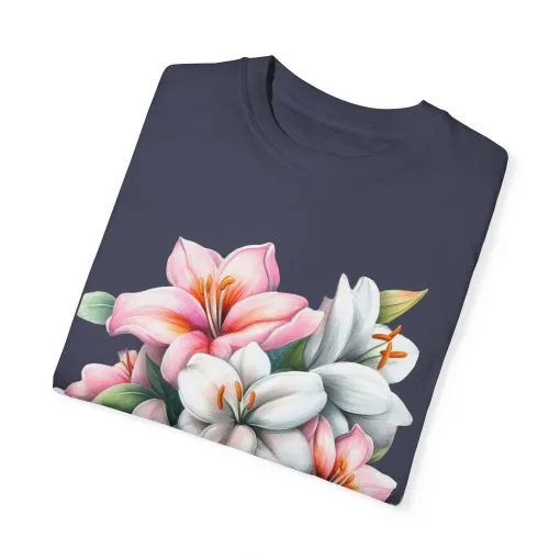 Floral Elegance Unisex Garment-Dyed T-Shirt - Perfect for Spring Celebrations - Image 38