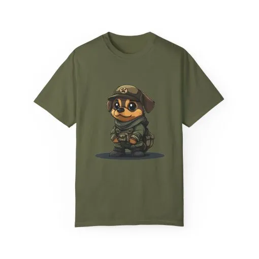 Cute Military Dog Graphic Unisex T-Shirt - Image 21