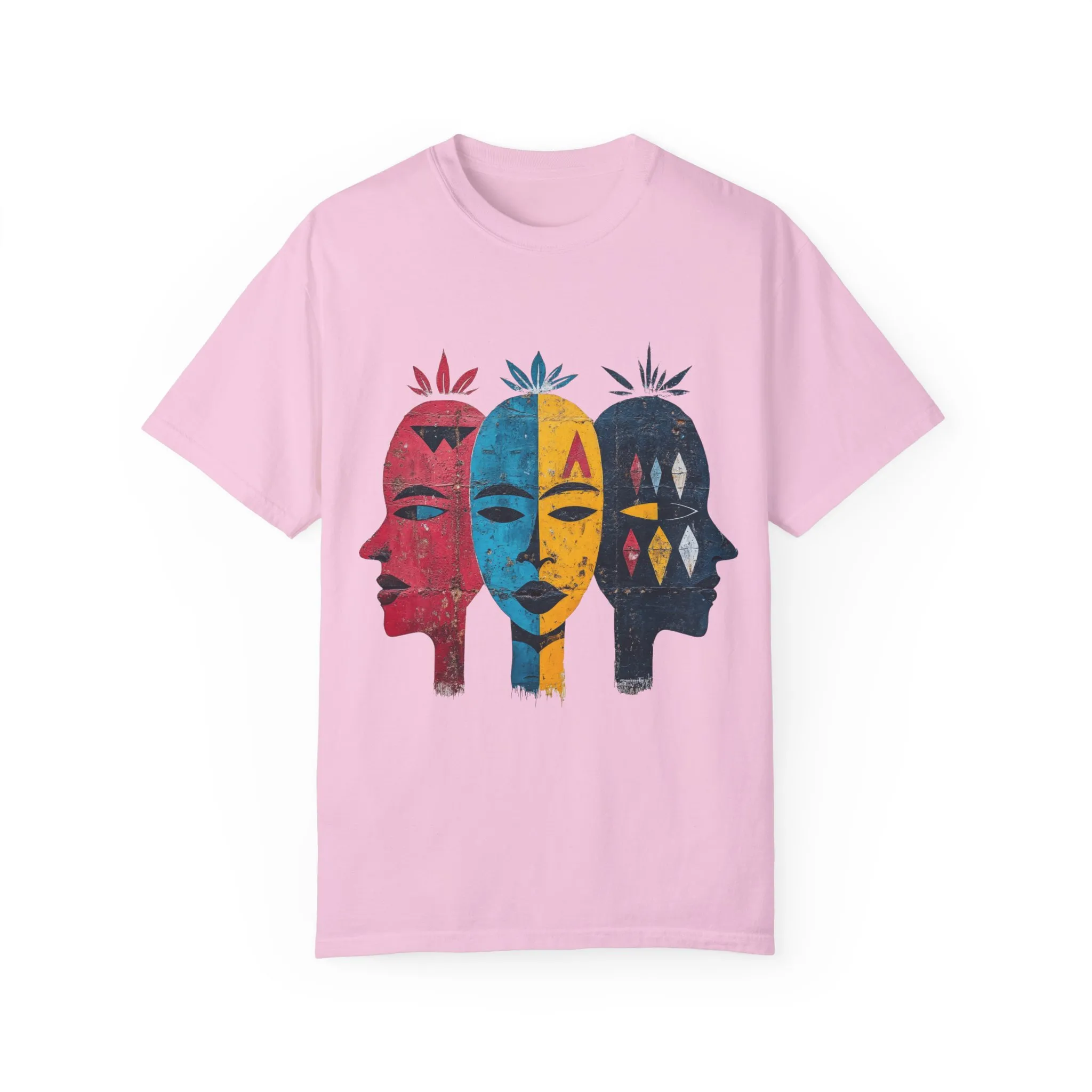 Vibrant Faces Unisex Garment-Dyed T-Shirt - Artistic Expression for Everyday Wear - Image 25