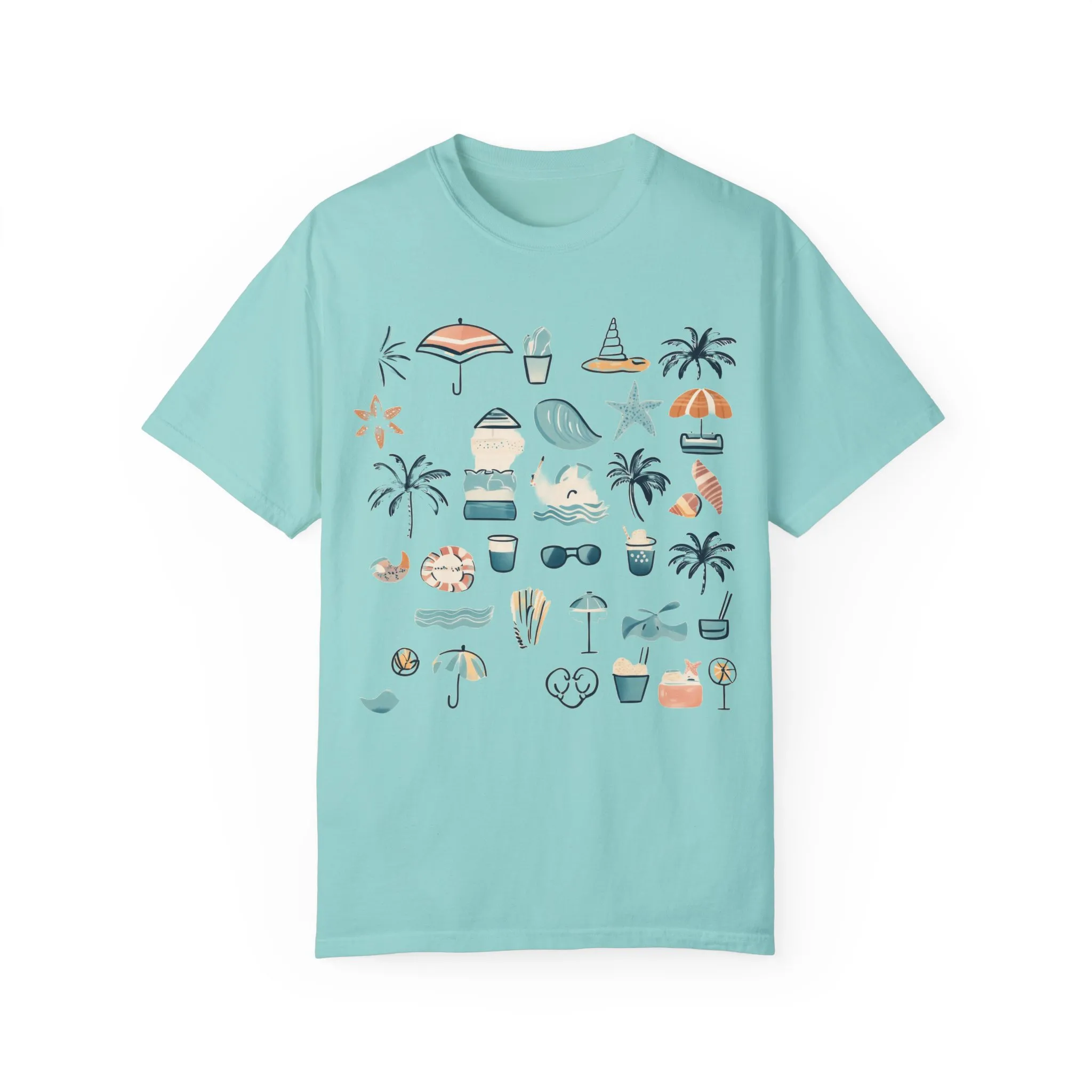 Beach Vibes Unisex Garment-Dyed T-Shirt | Summer Fun Graphic Tee - Image 21