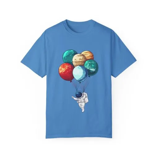 Astronauts and Planets Graphic T-Shirt - Unisex Garment-Dyed Tee - Image 21