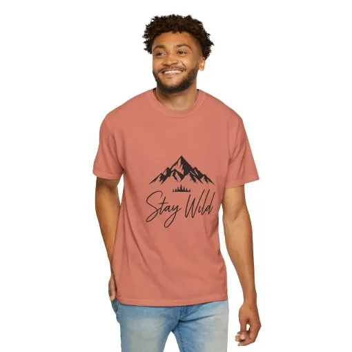 Stay Wild Unisex Garment-Dyed T-Shirt - Adventure & Nature Inspired - Image 8