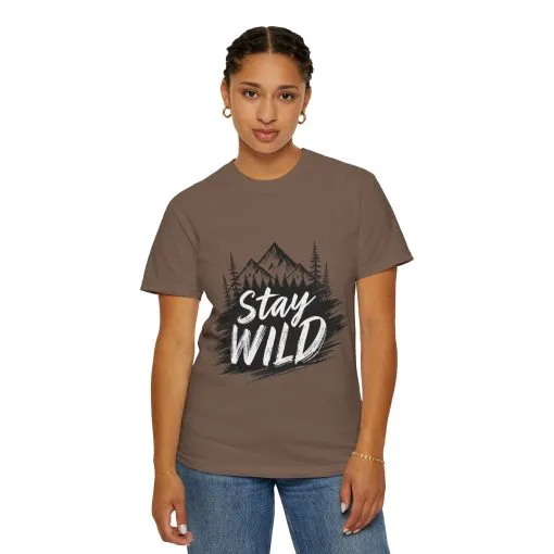 Stay Wild Unisex Garment-Dyed T-Shirt for Adventure Lovers - Image 32