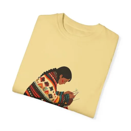Cultural Heritage Unisex Garment-Dyed T-Shirt - Artisan Design - Image 14