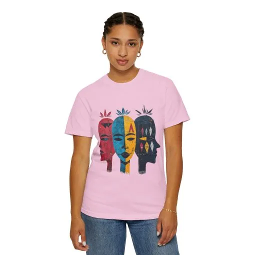 Vibrant Faces Unisex Garment-Dyed T-Shirt - Artistic Expression for Everyday Wear - Image 27
