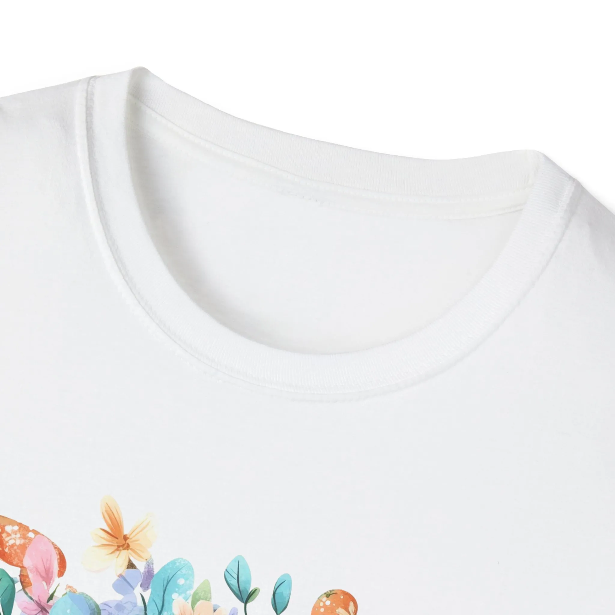 Easter Blessings Unisex Softstyle T-Shirt – Spring Floral Design - Image 2