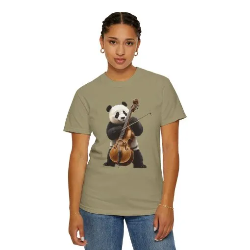 Cute Panda Playing Cello Unisex T-Shirt - Funny Animal Graphic Tee - Image 16