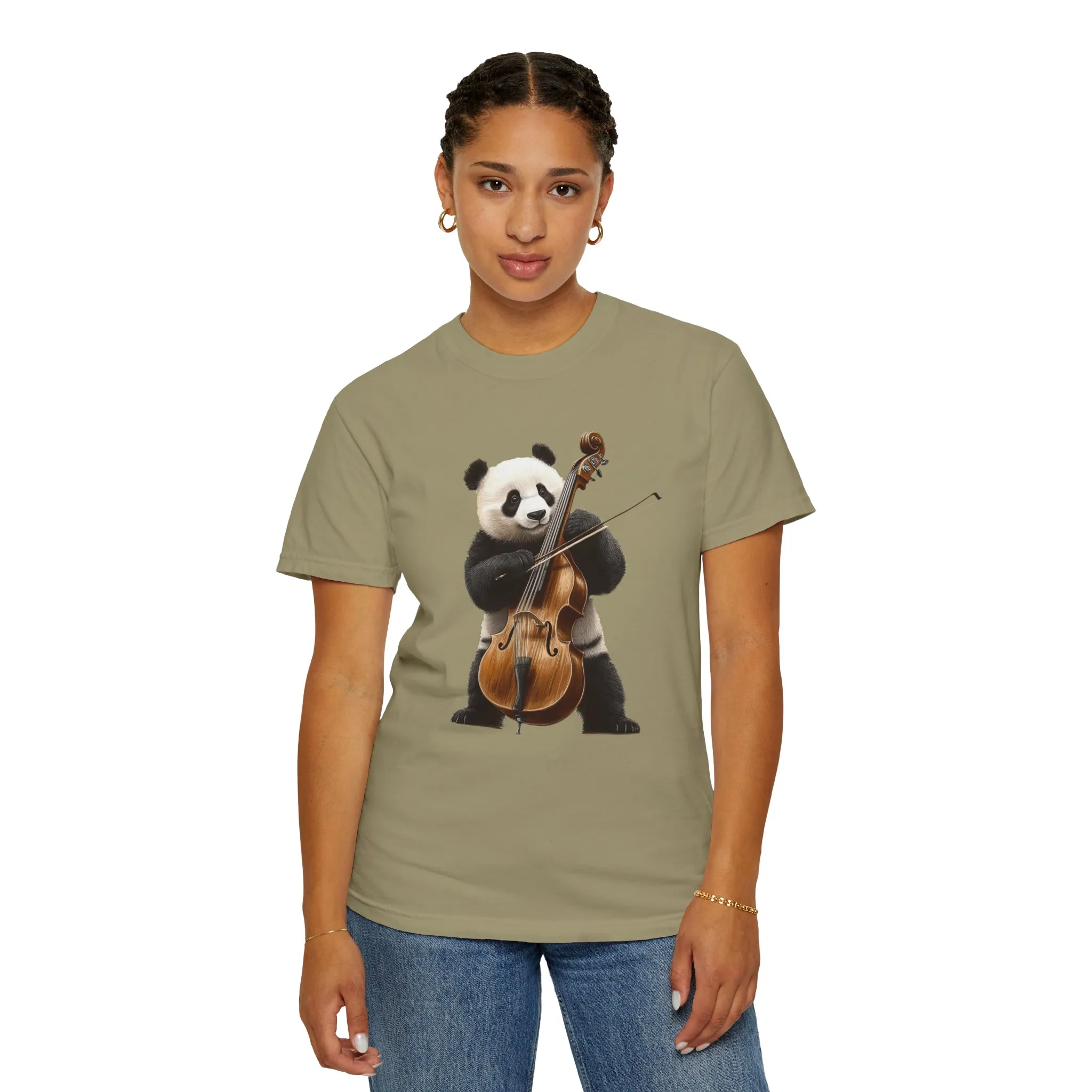 Cute Panda Playing Cello Unisex T-Shirt - Funny Animal Graphic Tee - Image 16