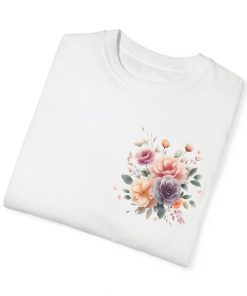 Floral Unisex Garment-Dyed T-shirt - Soft Summer Vibes
