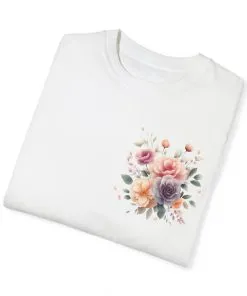 Floral Unisex Garment-Dyed T-shirt - Soft Summer Vibes