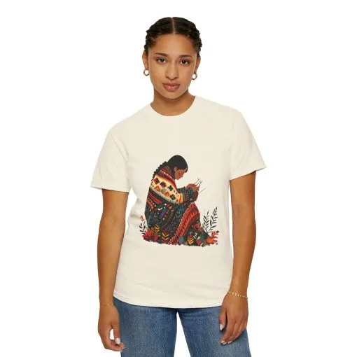 Cultural Heritage Unisex Garment-Dyed T-Shirt - Artisan Design - Image 11