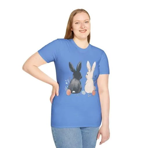 Cute Bunny Love Unisex Softstyle T-Shirt for Easter Celebrations - Image 39