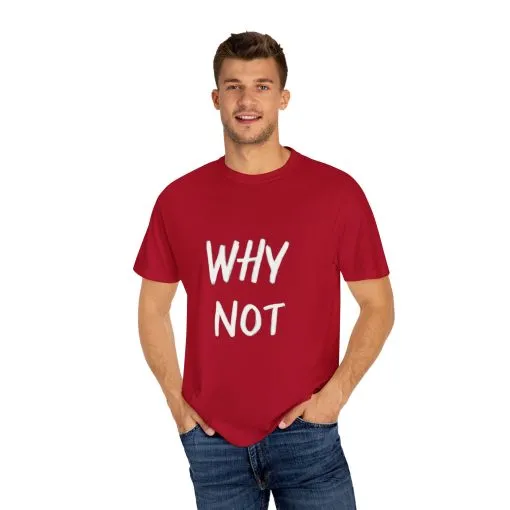 Unisex Why Not Garment-Dyed T-Shirt - Positive Vibe Casual Wear - Image 55