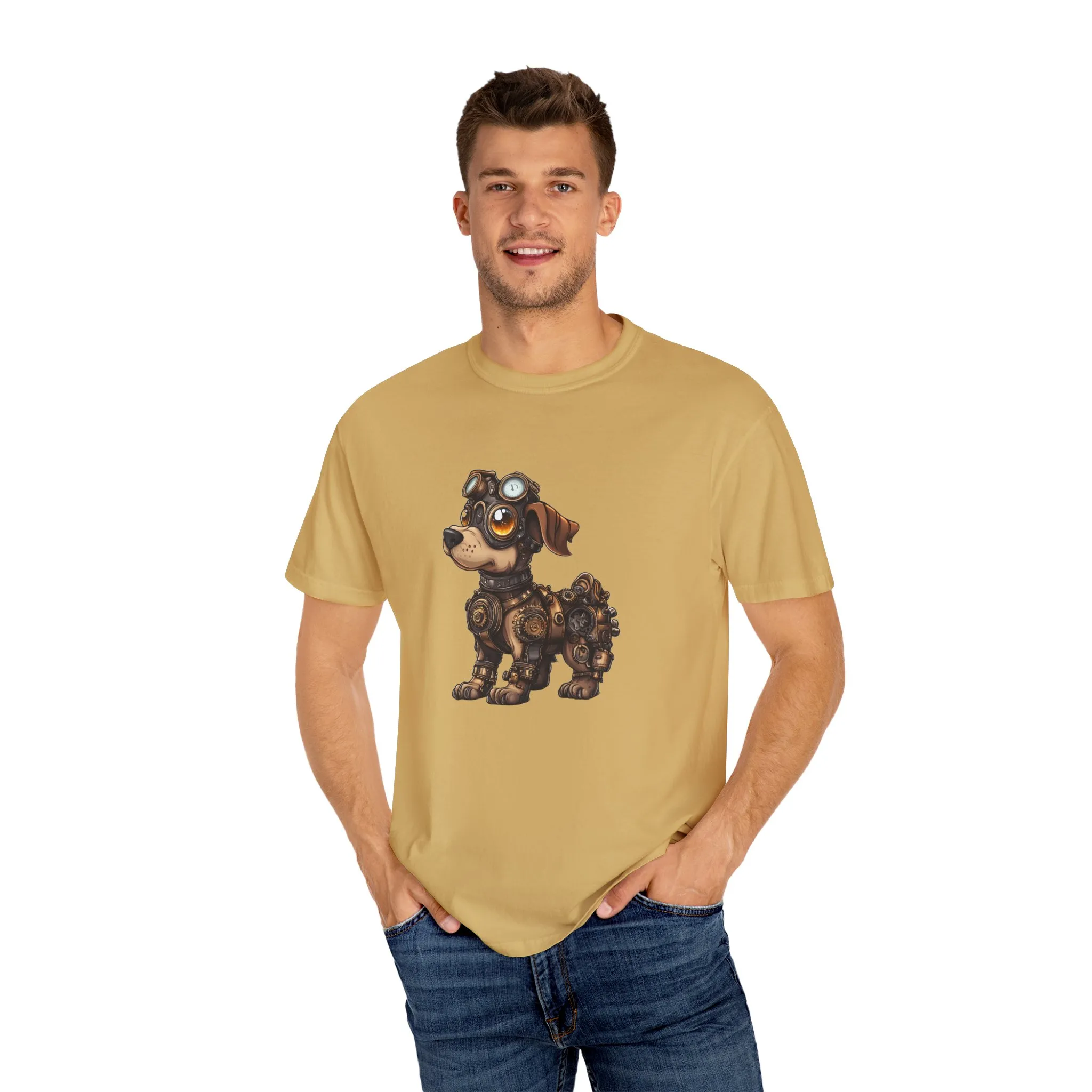 Steampunk Dog T-Shirt | Unisex Garment-Dyed Tee for Animal Lovers - Image 7