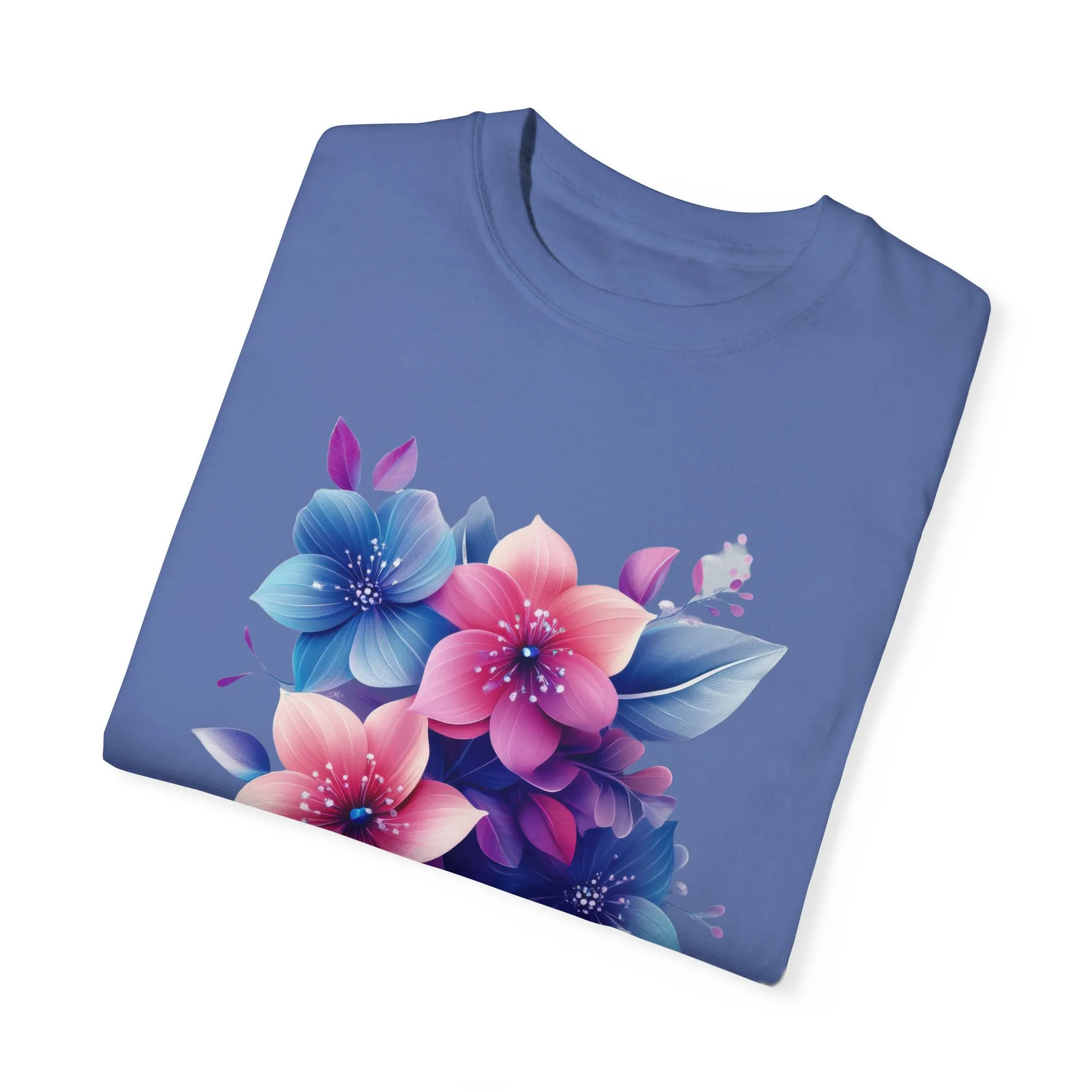 Floral Vibe Unisex Garment-Dyed T-Shirt | Comfortable, Stylish Tee for Nature Lovers - Image 14