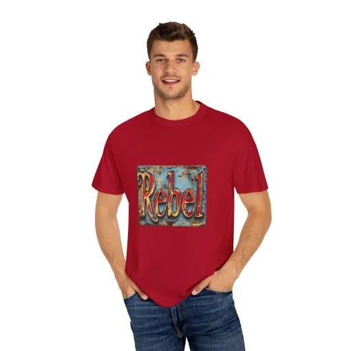 Rebel Unisex Garment-Dyed T-Shirt - Vintage Style Graphic Tee - Image 51