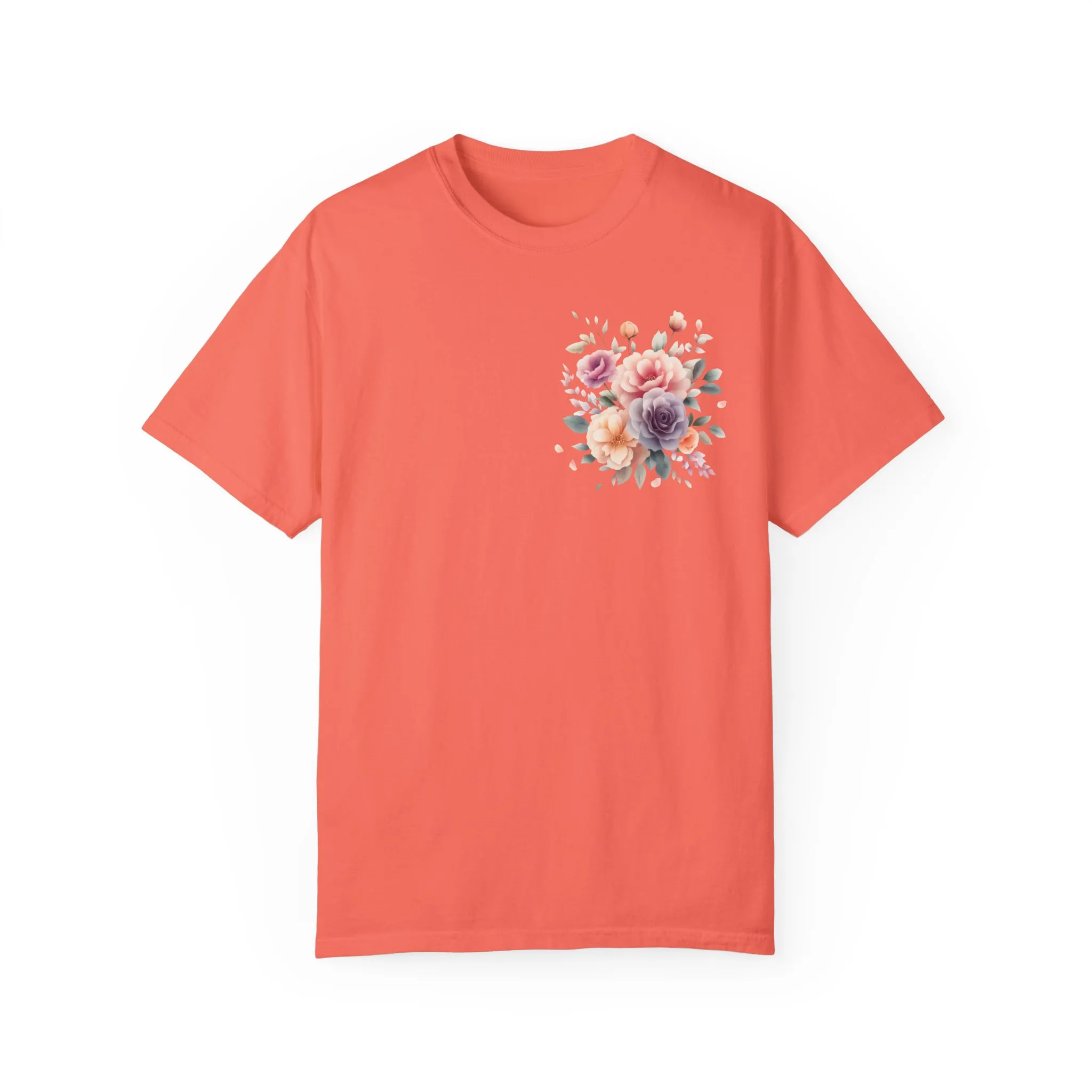 Floral Unisex Garment-Dyed T-shirt - Soft Summer Vibes - Image 5