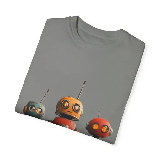 Vintage Robot Graphic Unisex T-shirt - Perfect for Tech Lovers - Image 3