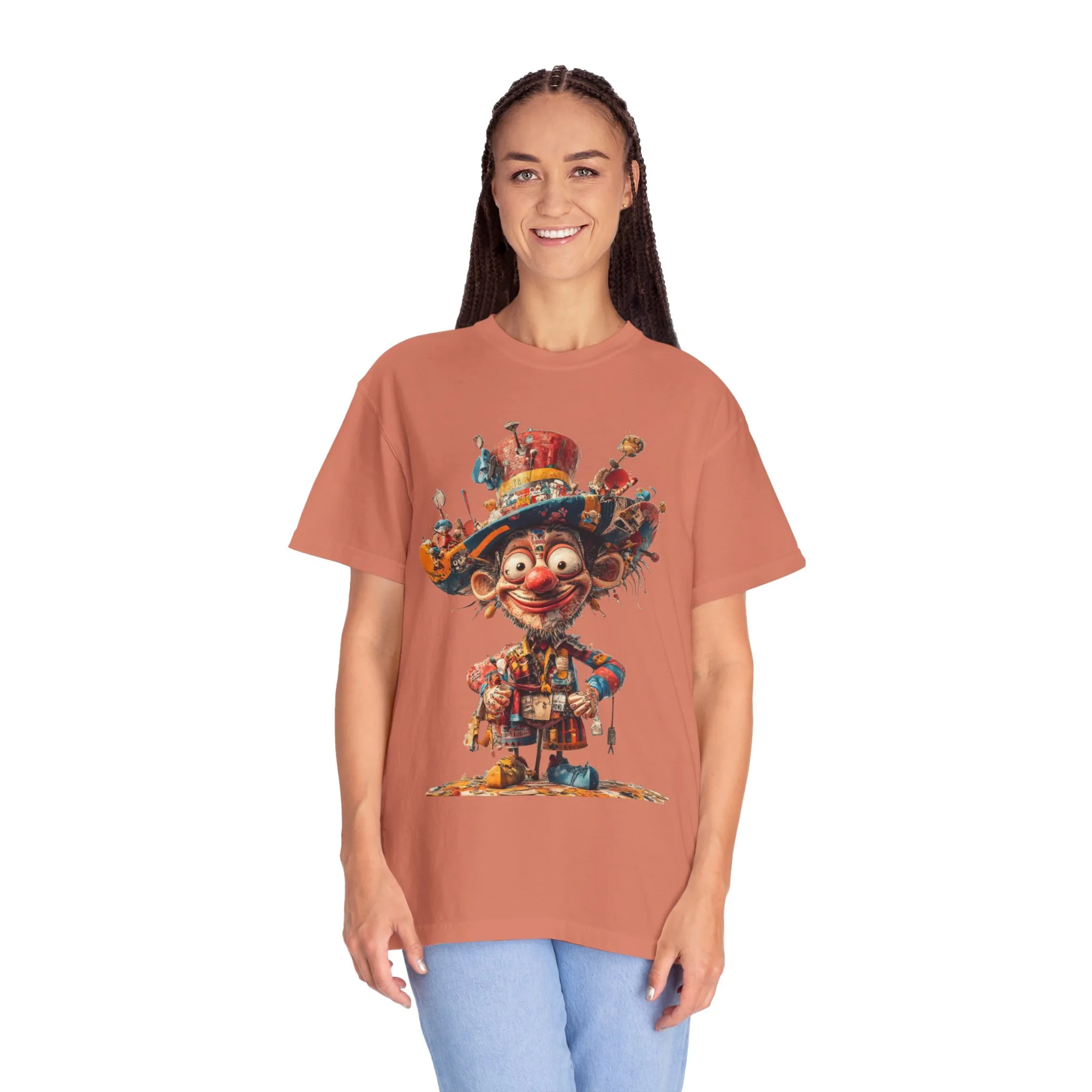 Whimsical Artist Unisex Garment-Dyed T-Shirt - Colorful Character Design - Image 14