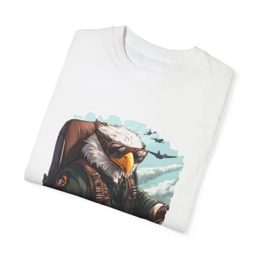 Pilot Eagle Unisex Garment-Dyed T-Shirt - Adventure Apparel for Aviation Enthusiasts - Image 6