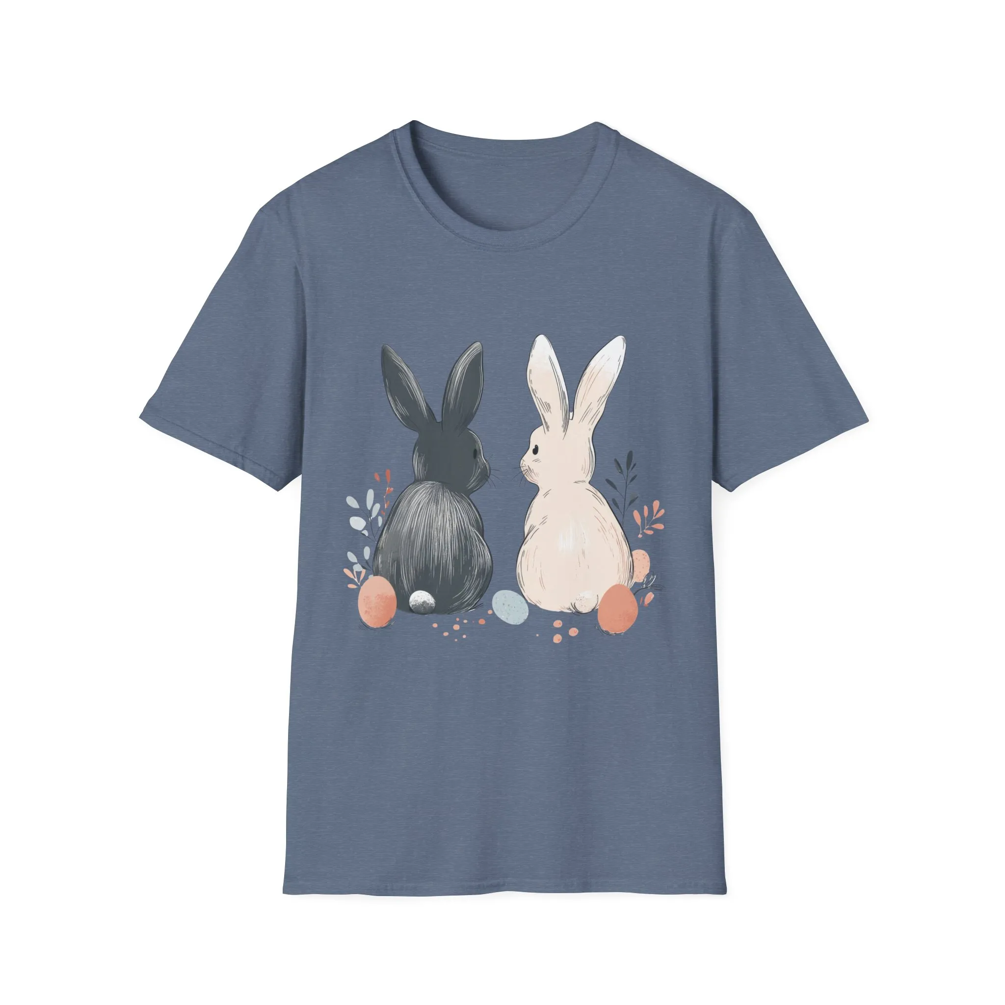 Cute Bunny Love Unisex Softstyle T-Shirt for Easter Celebrations - Image 41