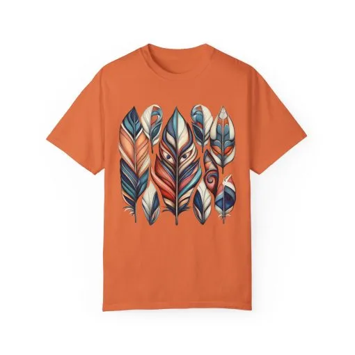 Bohemian Feathers Unisex T-Shirt - Artistic Nature Design - Image 16